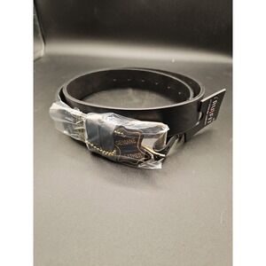 Men's Tru Fit belt genuine leather  Casual black  size 34 Genuine leather Belt